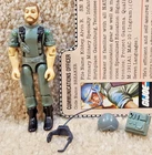 Complete Really Nice Vintage 1983 GI Joe Breaker v1.5 Swivel Arm With Filecard