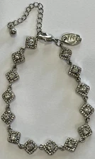 Charming Charlie Silver-Tone Pavé Link Bracelet