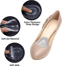 10 Pack Clear Metatarsal Pads Ball of Foot Cushion Gel Foot Pads for Pain Rel...