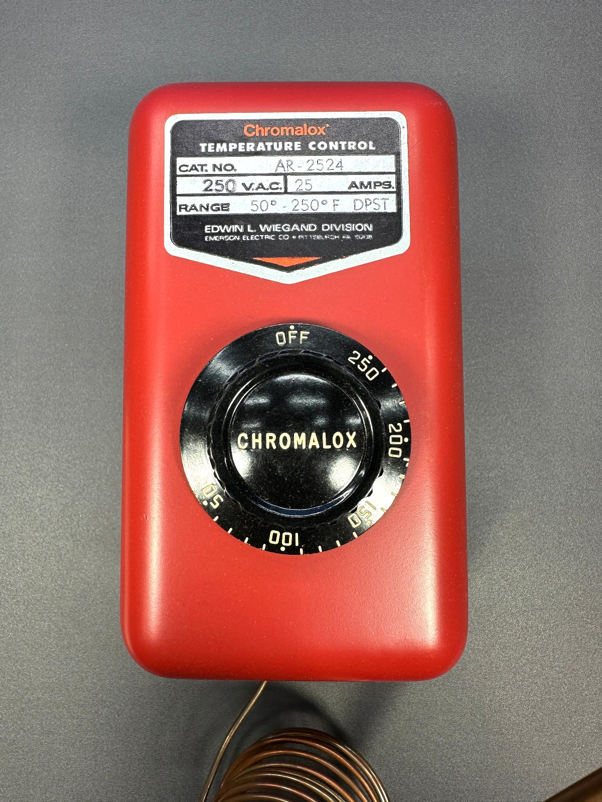 CHROMALOX TEMP TEMPERATURE CONTROL AR-2524 THERMOSTAT 250 VAC 25A OPEN BOX