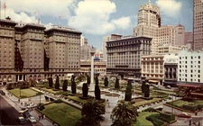 Union Square San Francisco vintage postcard b369