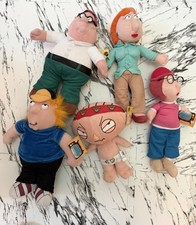 Vintage Family guy plush Soft Toy Meg, Chris, Lois, Peter, Stewie With Tags Rare