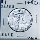 1941 D LIBERTY WALKING SILVER HALF DOLLAR HI GRADE U.S. MINT RARE COIN 7214