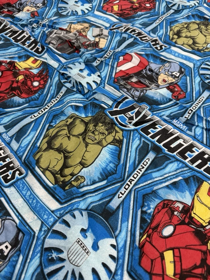 Sábana plana Marvel The Avengers 2012 cama doble Hulk Thor Iron Man Capitán América Foto 3 de 4