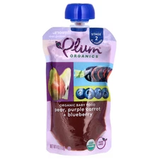Organic Baby Food, 6+ Months, Pear, Purple Carrot & Blueberry, 4 oz (113 g)