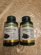 Nature's Bounty Sambucus Elderberry Supplement Softgels, 630 mg 120 Ct 2-PACK