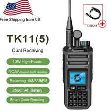 Quansheng TK11 5 10W NOAA 2-Way Radio Short Wave AM/SSB/FM Dual Receiving USB