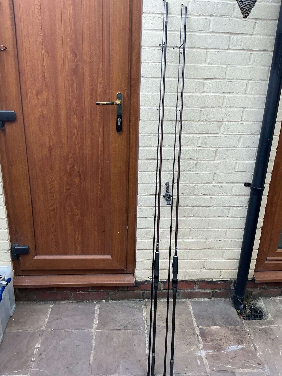 Pair Century Fat Boy Slim Carp Rods 12ft 2.5lb TC Early Brown Blank Classics