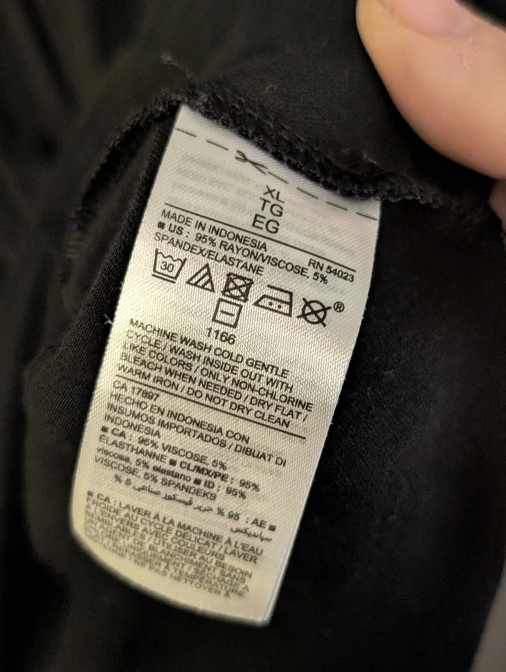 Old Navy Dark Heather Gray Black Long sleeve Swing Dress Size XL Stretchy & Soft - Image 2 of 4