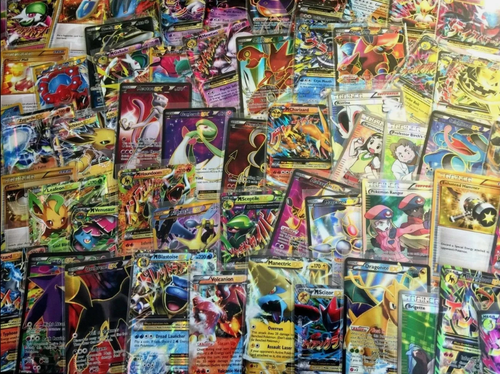 Pokemon Card Lot 100 Official TCG Cards Ultra Rare Included EX GX V ...