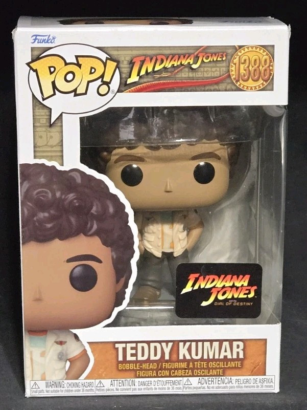 FUNKO POP! # 1388 - INDIANA JONES - TEDDY KUMAR - BOBBLE HEAD NEW IN PERFECT BOX