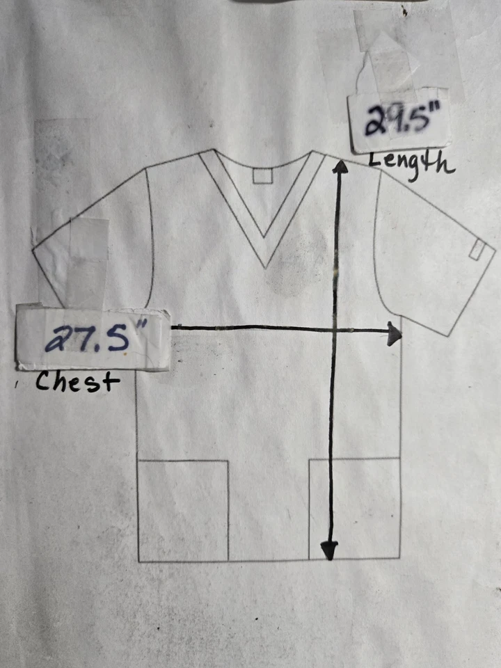 Crest Scrub Jacket Size XL-Blue/Purple Floral Snap-Up-Chest 27.5"/L 29.5" - Image 4 of 4