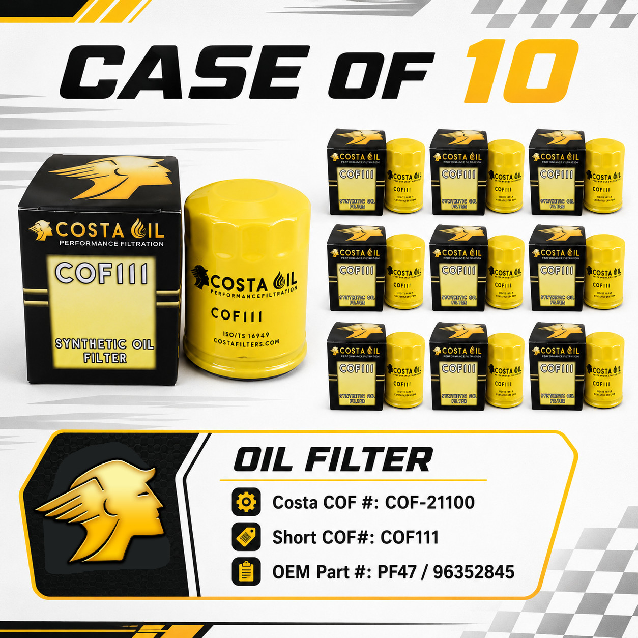 Case of 10 COF111 Better Than 51040 L10111 For CHEVROLET, GMC, PH3387A