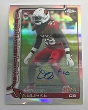 Denzel Burke 2025 Topps Chrome #RA-DB RC Auto Refractor /499 Cardinals KG