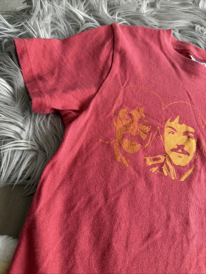 Camiseta roja rústica marca comida chatarra The Beatles niños talla pequeña 2018 Foto 4 de 4