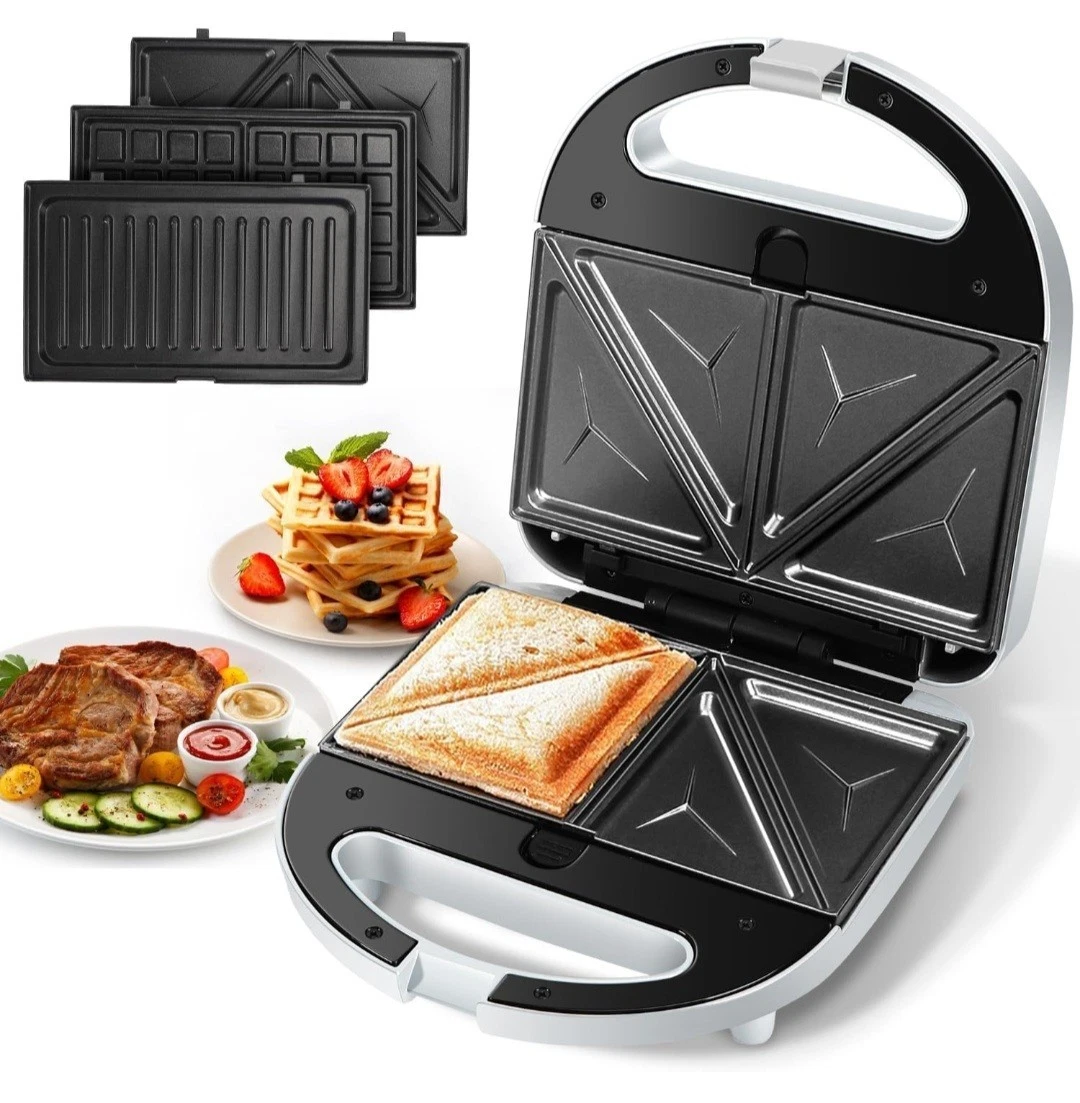 Aigostar Sandwich Maker Panini Press Grill, 3 in 1 Waffle Maker with...
Opens in a new window or tab