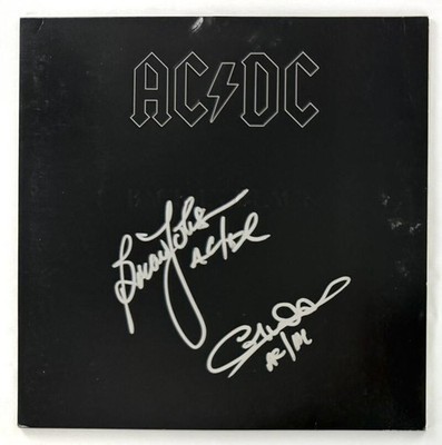 Brian Johnson & Cliff Williams Signed Autograph AC/DC Album Record