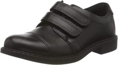 Clarks Boys Scala Skye T Black Leather Loafers School Shoes F 9F