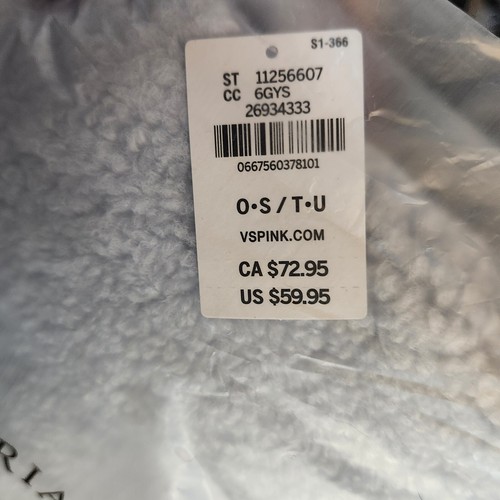 Victoria's Secret PINK 2024 Logo Plush Teddy Sherpa Fleece Tote Travel Bag NWT - Picture 7 of 8