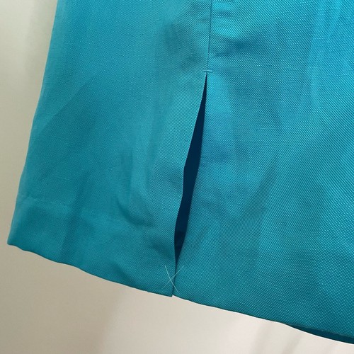 J. Crew strukturierte Leinenmischung Mantel Kleid blau Größe 2 Büro Karriere Reise Neu mit Etikett - Bild 6 von 10