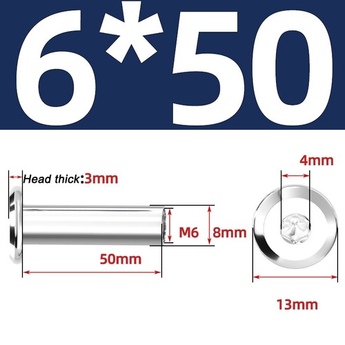 M2 - M10 Sleeve Nuts Flat Head Hexagon Socket Furniture Cap A2 Stainless steel - Picture 107 of 145