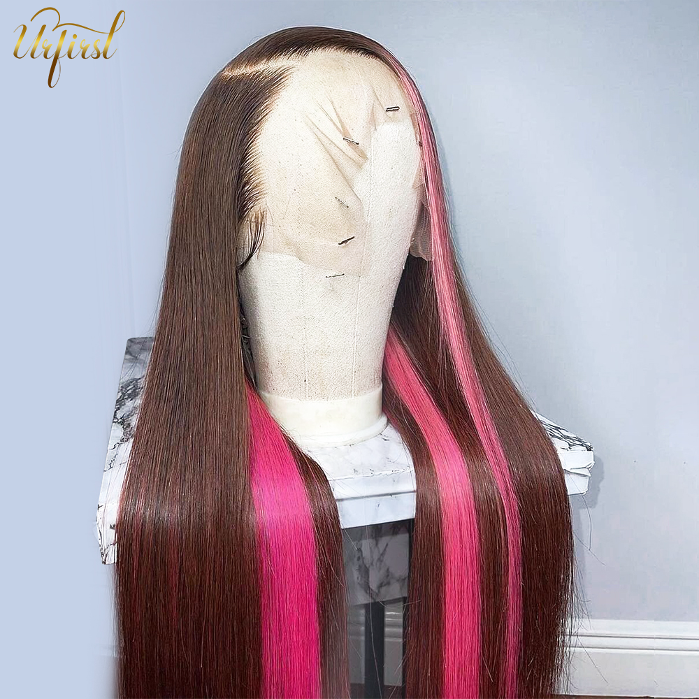 brown and pink wig