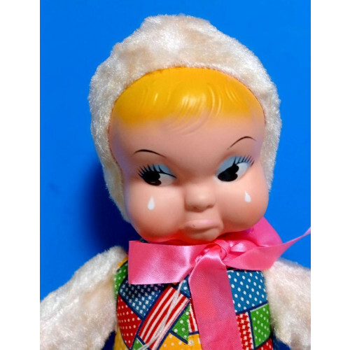 1950sミュージカルラバーフェイスベア、ブルックリンNY Beautiful 1950s-70s vintage American rubber face doll by My Toy ⑨