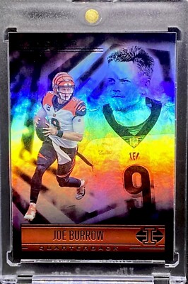 Joe Burrow RARE RAINBOW REFRACTOR INVESTMENT CARD SSP BENGALS MVP MINT