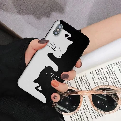 Cartoon Cat Pattern Phone Case For iPhone 15 Pro Max 14 11 12 13 XS XR 8 7 Cover - Picture 3 of 33