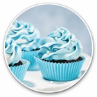 2 x Vinyl Stickers 30cm - Delicious Blue Cupcakes Bakery Cafe Cool Gift #16878