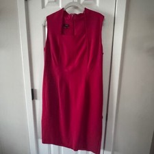 Talbots Womens Red Sheath Dress Sleeveless Size 14 New with Tags E7