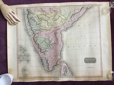 Carte Karte Südindien 1816 für Thomson's New General Atlas Bay of Bengalen