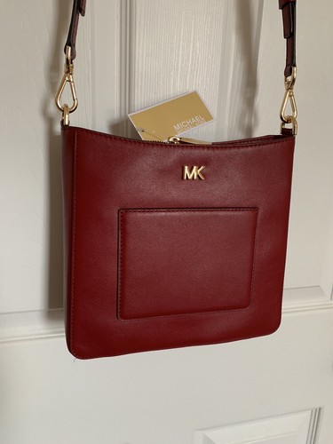 michael kors gloria leather messenger