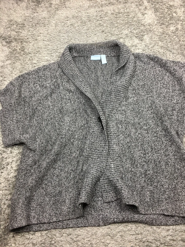 Cárdigan Suéter Liz & Me Top Mujer Talla 4X Gris Manga Corta Acrílico 30/32W Foto 3 de 4