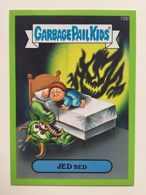 Garbage Pail Kids 2015 Topps Sticker 10b Jed Bed Green Boarded
