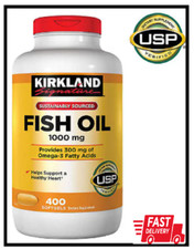 Kirkland Signature Omega-3 Fish Oil 1000 mg 400 ct softgels EXP 01/2025 