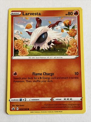 Larvesta 023/198 Pokemon Chilling Reign Regular Common