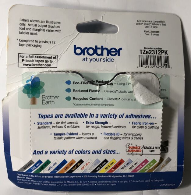 Brother Tze2312pk Label Tape - 0.50