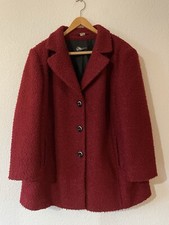 Vintage Teddy- Wollmantel KurOversized Mantel Rot Damen - von Isabell Schmitt