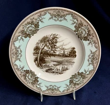 JOHNSON BROS. “River Scenes” 8 1/4” ROUND ACCENT SALAD PLATE - ENGLAND
