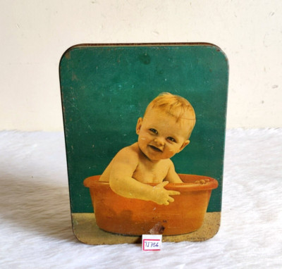Vintage Baby Badewanne In Wanne Grafiken Nutrine Toffee Werbung Blechdose TI756