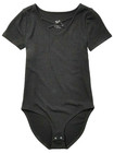 Justice Leotard Bodysuit Short Sleeve Ribbed Snaps at Crotch Black New Girl 6 7 — photo 6