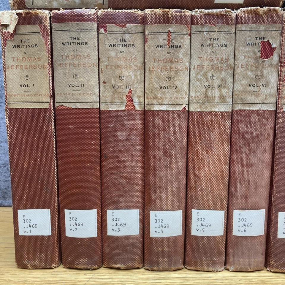 COMPLETE The Writings of Thomas Jefferson 20 volume set 1904 Monticello Edition - Image 2 of 4