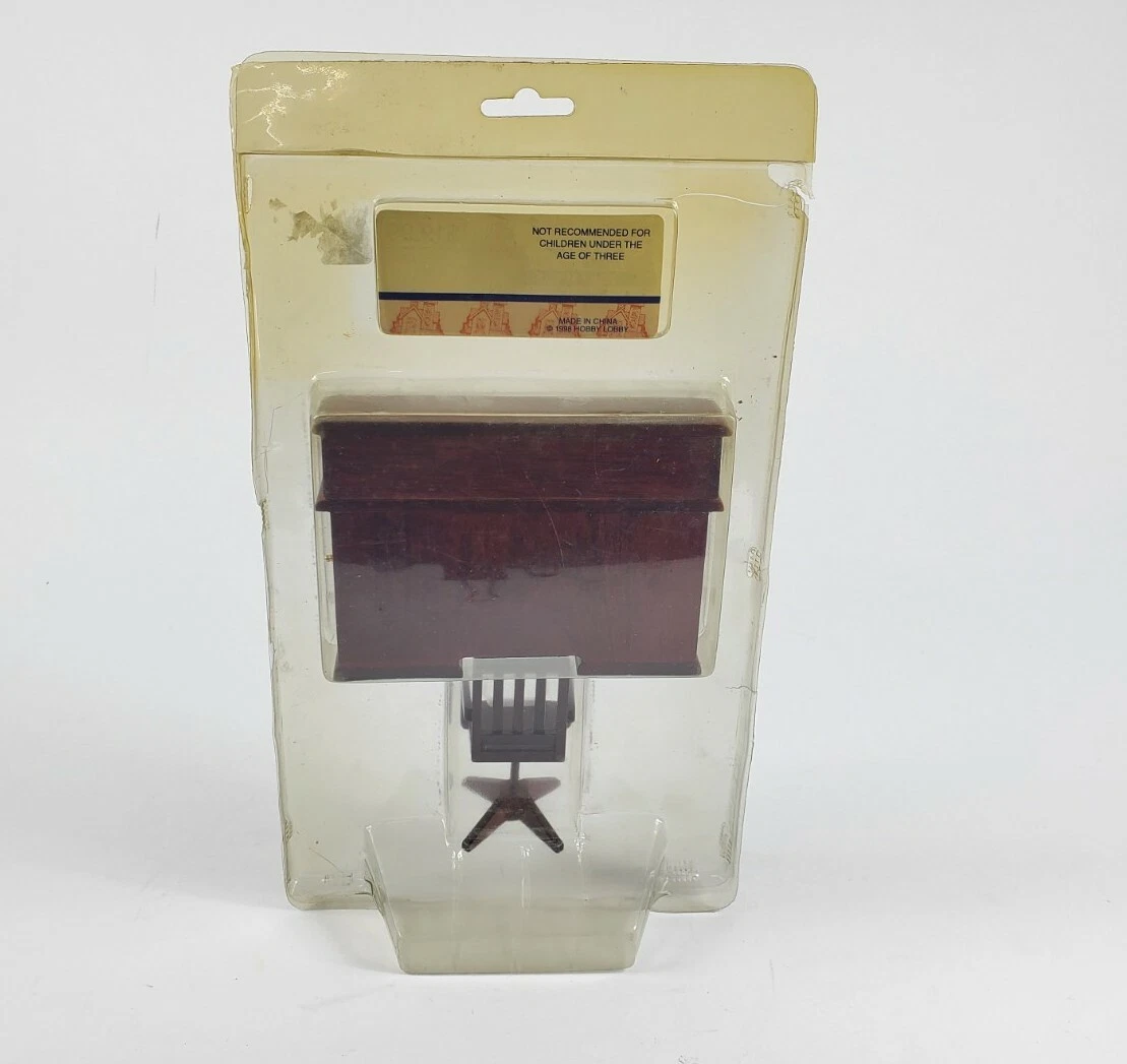 Vintage Hobby Lobby Doll House Miniature Desk and Chair eBay