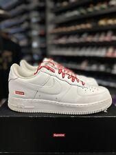 Size 12 - Nike Air Force 1 x Supreme Low Box Logo - White Size 12 - Nike Air Force 1 x Supreme Low Box Logo - White