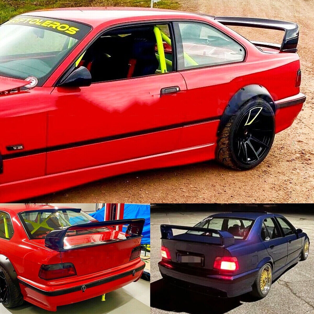 FIT FOR BMW 3 SERIES E36 92-99 M3 GT STYLE REAR TRUNK LID SPOILER