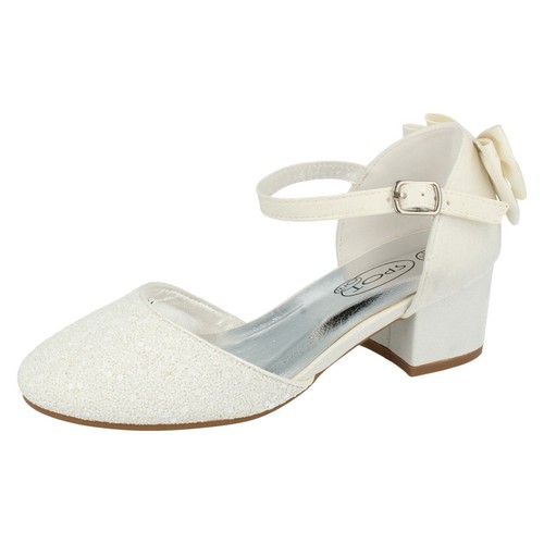 Ragazze Tacco Spot On Oro, Argento, Nero o Bianco Caviglia Festa Scarpe H3R085 - Foto 2 di 34