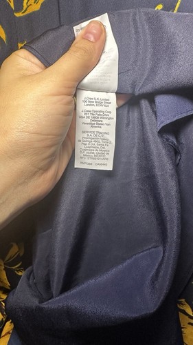 J Crew Dress Yellow Flowers On Navy Size 6 Midi Dress (D167) - Picture 10 of 11