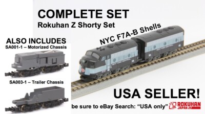 Rokuhan Z Shorty NYC New York F7 A-B Locomotive Set ST012-2 SA001