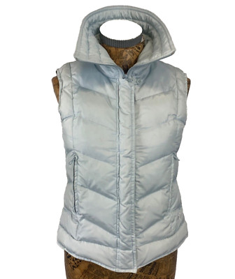 ROXY QUIKSILVER GILET BODYWARMER WESTE 2 8 10 HELLBLAU Puffer hoher Kragen Reißverschluss